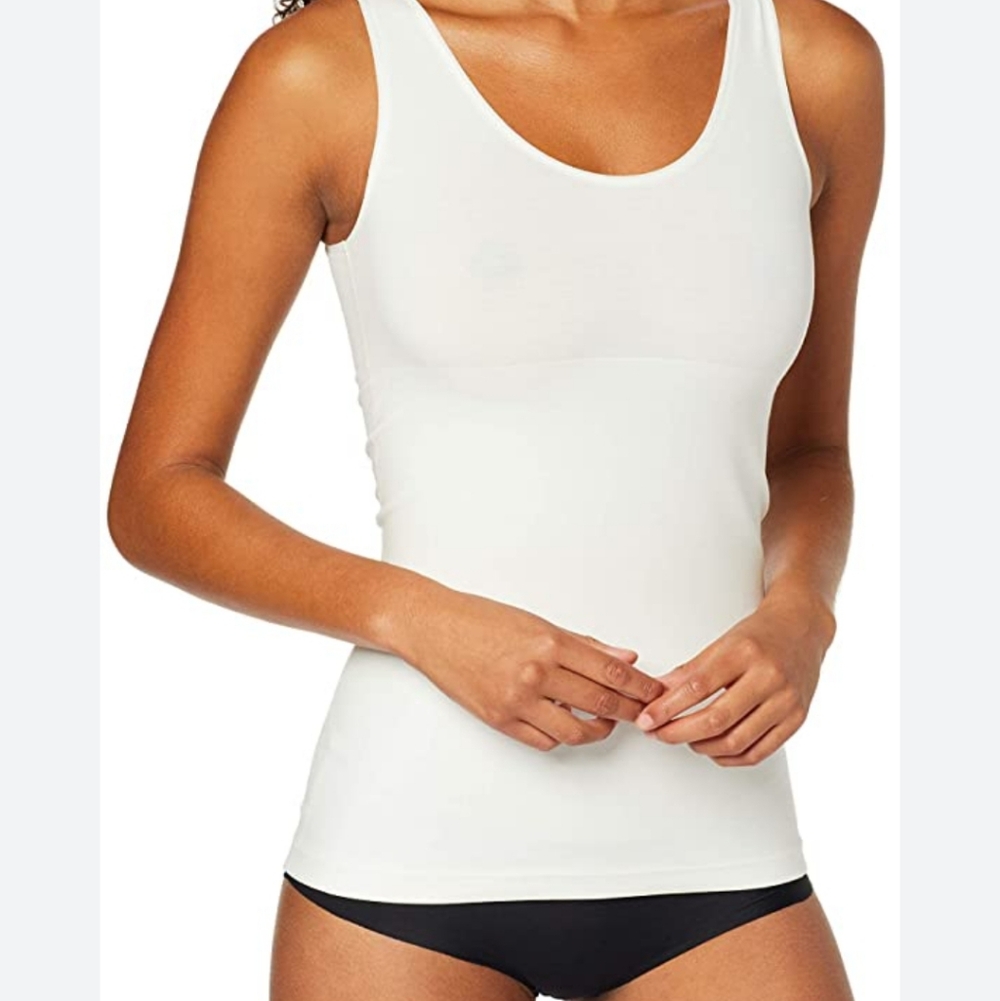 Women's Shapewear Tank Top, White,‎ Women's Size XL, Firms And Smooth